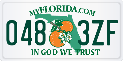 FL license plate 0483ZF