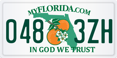 FL license plate 0483ZH