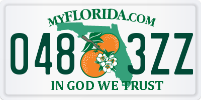 FL license plate 0483ZZ