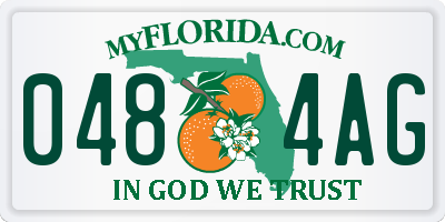FL license plate 0484AG