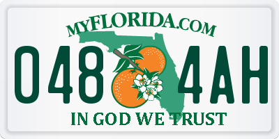 FL license plate 0484AH