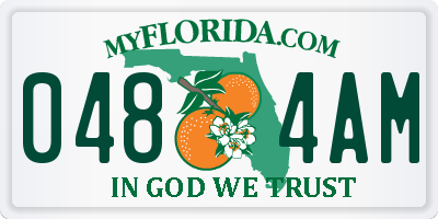 FL license plate 0484AM