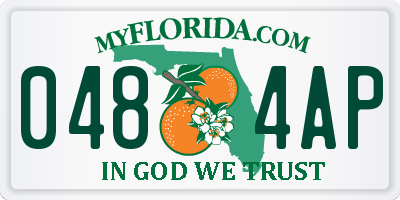 FL license plate 0484AP