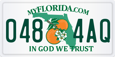 FL license plate 0484AQ