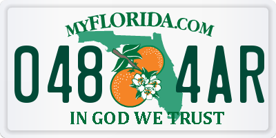 FL license plate 0484AR