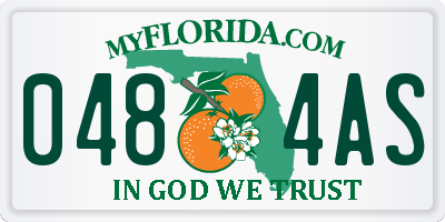 FL license plate 0484AS