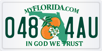 FL license plate 0484AU