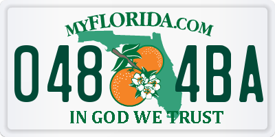 FL license plate 0484BA