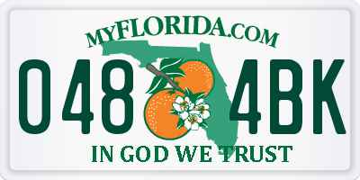 FL license plate 0484BK