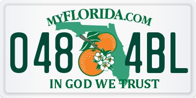FL license plate 0484BL