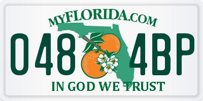 FL license plate 0484BP