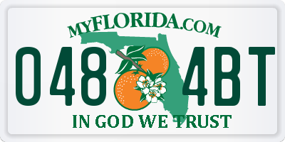 FL license plate 0484BT