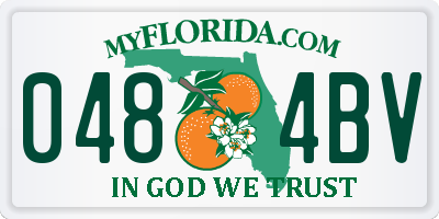 FL license plate 0484BV