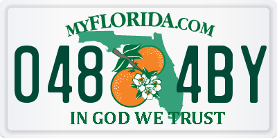 FL license plate 0484BY