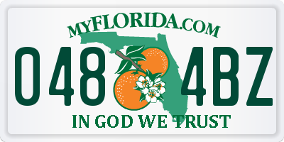 FL license plate 0484BZ
