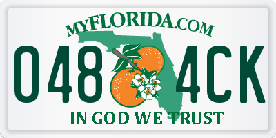 FL license plate 0484CK