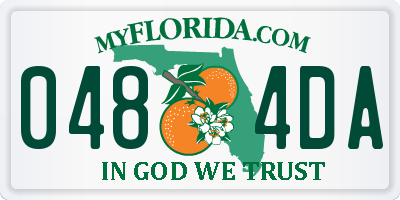 FL license plate 0484DA