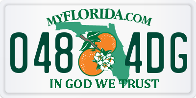 FL license plate 0484DG
