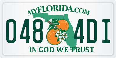FL license plate 0484DI