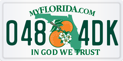 FL license plate 0484DK
