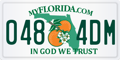 FL license plate 0484DM