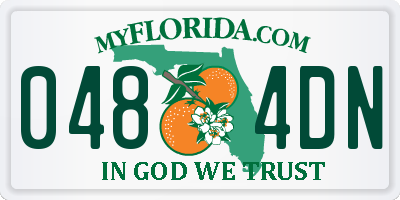 FL license plate 0484DN