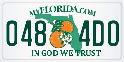 FL license plate 0484DO
