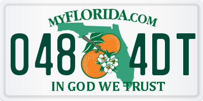FL license plate 0484DT