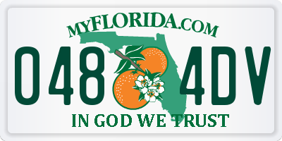 FL license plate 0484DV