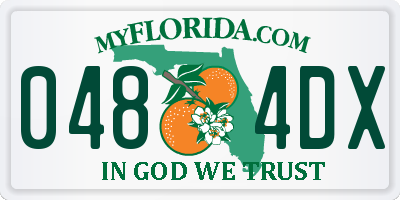 FL license plate 0484DX