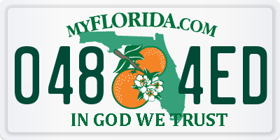 FL license plate 0484ED