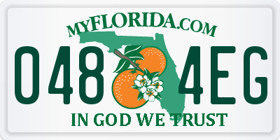 FL license plate 0484EG