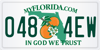 FL license plate 0484EW