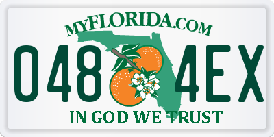 FL license plate 0484EX