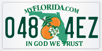 FL license plate 0484EZ