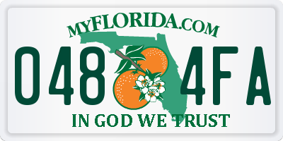 FL license plate 0484FA