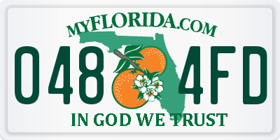 FL license plate 0484FD