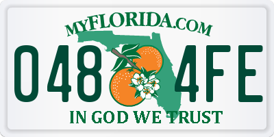 FL license plate 0484FE