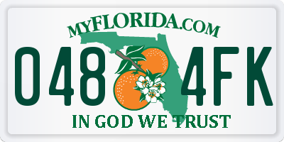 FL license plate 0484FK