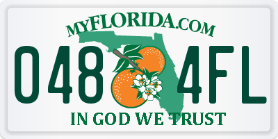 FL license plate 0484FL