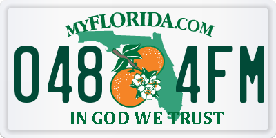 FL license plate 0484FM