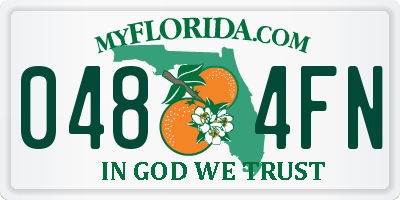 FL license plate 0484FN