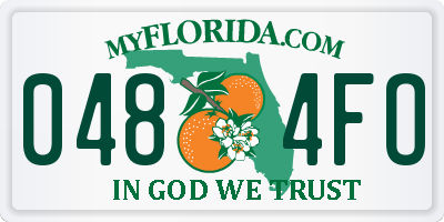 FL license plate 0484FO