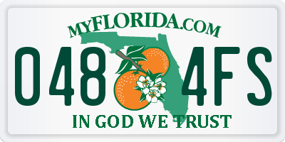 FL license plate 0484FS
