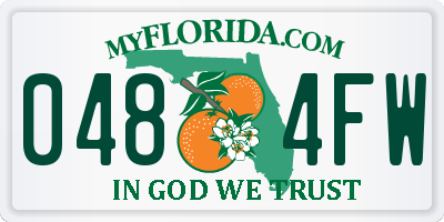 FL license plate 0484FW