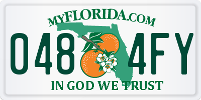 FL license plate 0484FY