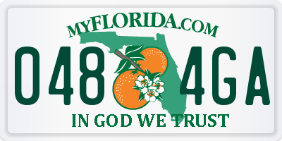 FL license plate 0484GA
