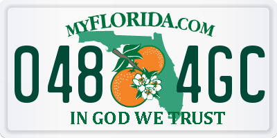 FL license plate 0484GC