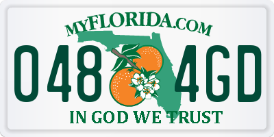 FL license plate 0484GD
