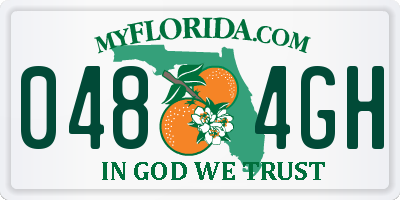 FL license plate 0484GH